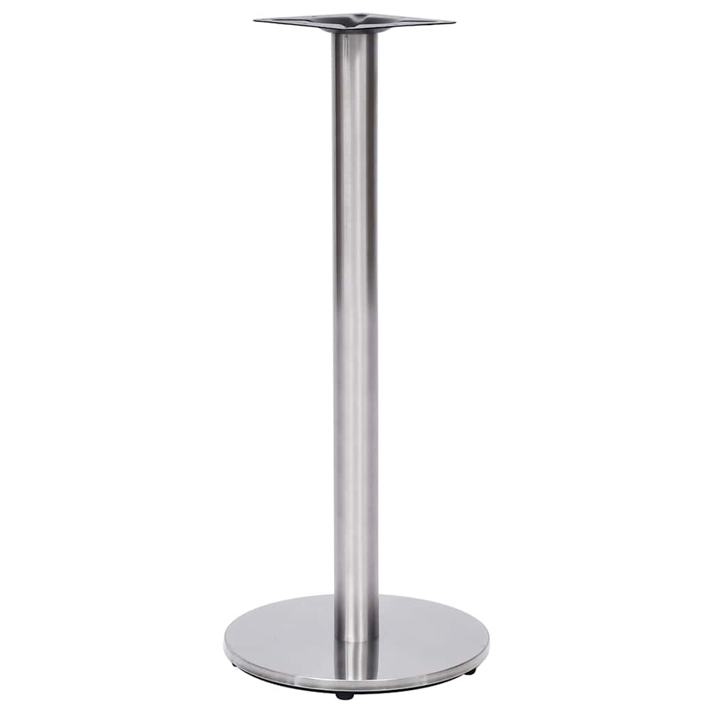 vidaXL Bistropöydän jalka hopeanvärinen Ø45x107 cm ruostumaton teräs