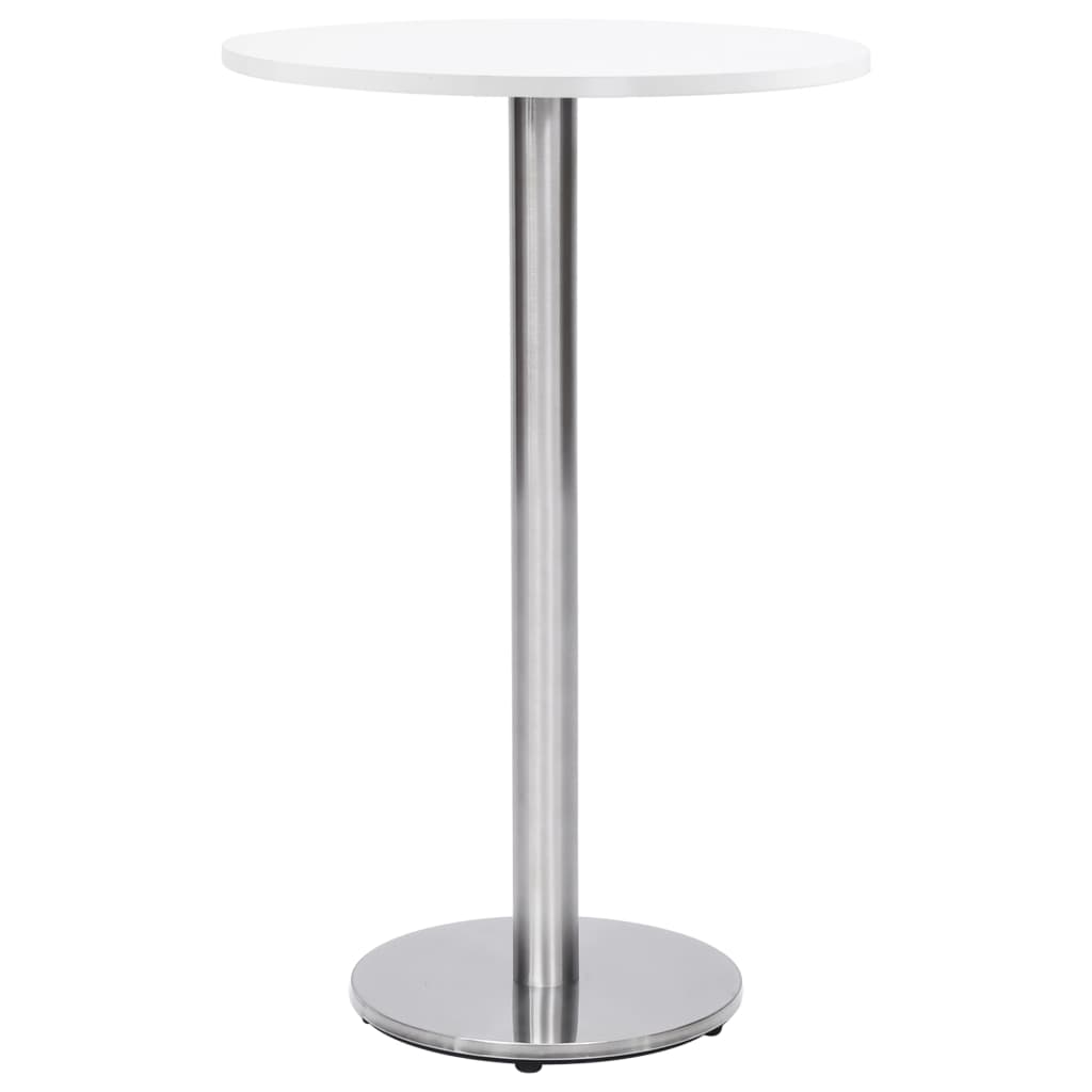 vidaXL Bistrotafelpoot Ø45x107 cm roestvrij staal zilverkleurig