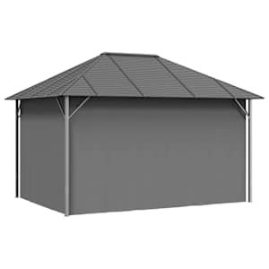 vidaXL Tonnelle avec parois et toit 4x3 m Anthracite