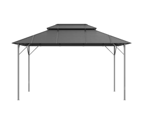 vidaXL Gazebo with Double Roof 3x4 m Anthracite