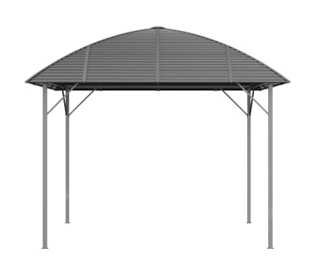vidaXL pavillon med buet tag 3x3 m antracitgrå