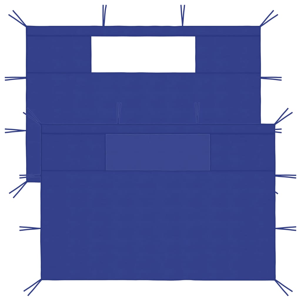 vidaXL Huvimajan sivuseinät ikkunoilla 2 kpl 4,5×2,1 m sininen 70 g/m²