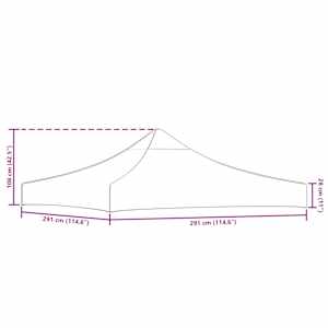 Střecha k party stanu 3 x 3 m zelená 270 g/m² - obrázek 5