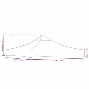 Střecha k party stanu 3 x 3 m oranžová 270 g/m² - obrázek 5
