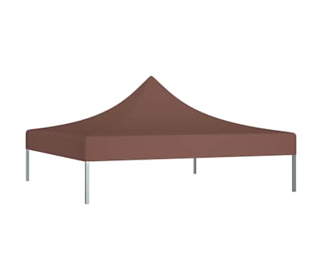 vidaXL Party Tent Roof 3x3 m Brown 270 g/m&sup2;