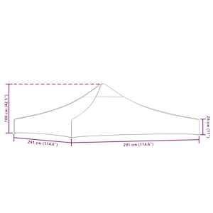 Střecha k party stanu 3 x 3 m cihlová 270 g/m² - obrázek 5