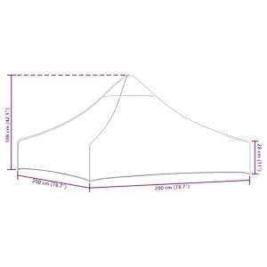 Střecha k party stanu 2 x 2 m zelená 270 g/m² - obrázek 5