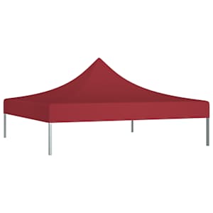 vidaXL Toit de tente de réception 2x2 m Bordeaux 270 g/m²