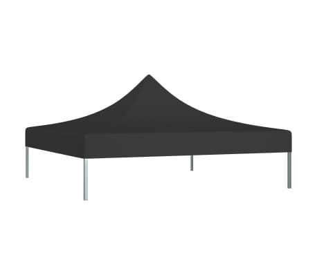 vidaXL Toit de tente de réception 2x2 m Noir 270 g/m²