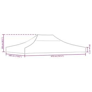 Střecha k party stanu 4 x 3 m béžová 270 g/m² - obrázek 7