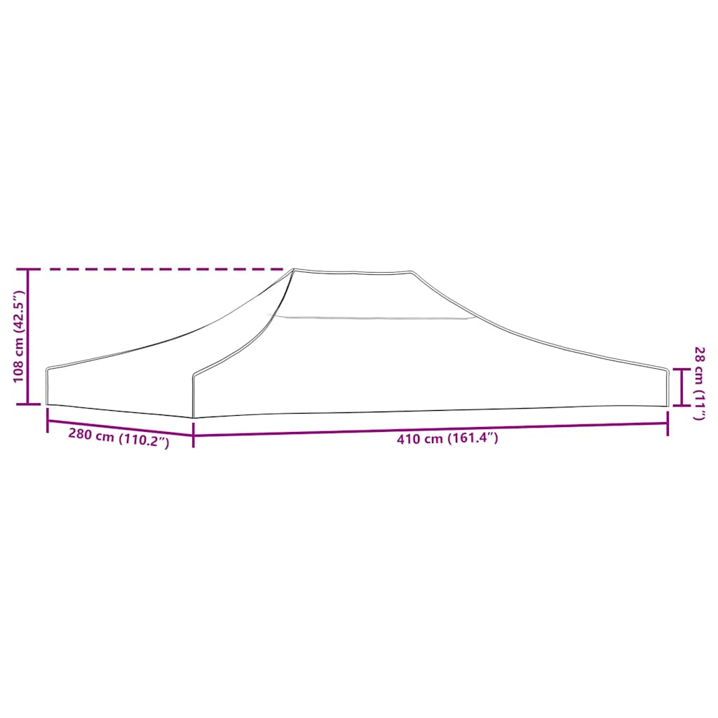 Tetto Per Tendone Per Feste 4x3 M Terracotta 270 G/m² VidaXL 15 width=274