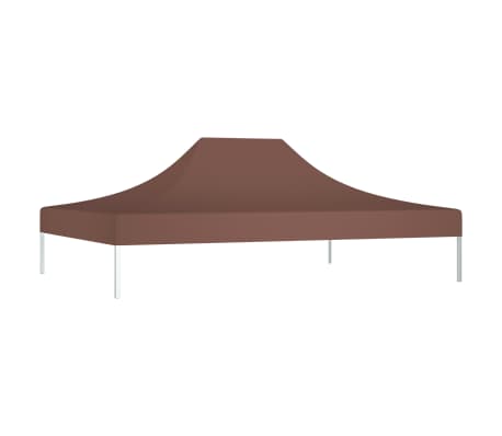 vidaXL Toit de tente de réception 4,5x3 m Marron 270 g/m²