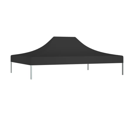 vidaXL Toit de tente de réception 4,5x3 m Noir 270 g/m²