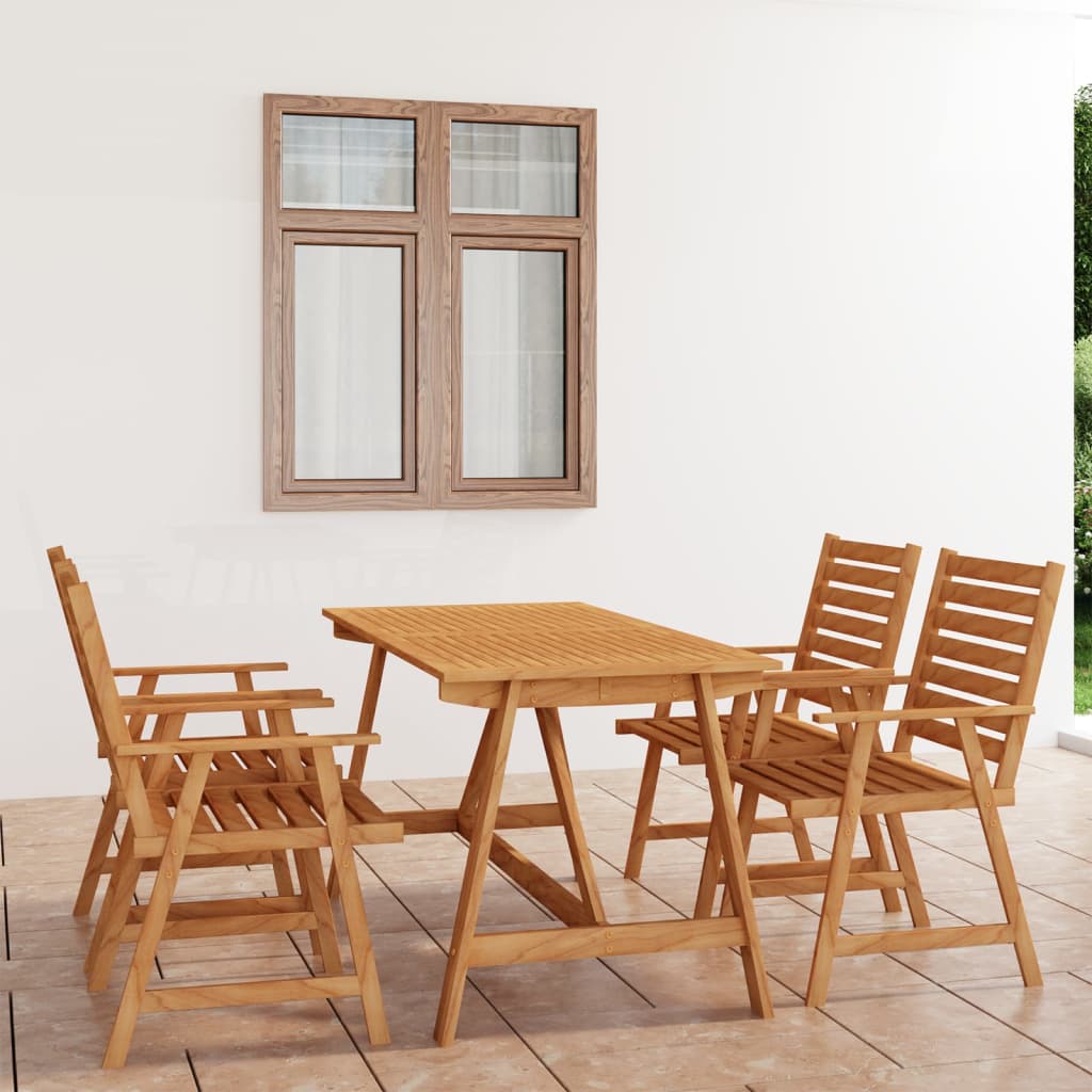 vidaXL Set mobilier de grădină, 5 piese, lemn masiv de acacia vidaXL