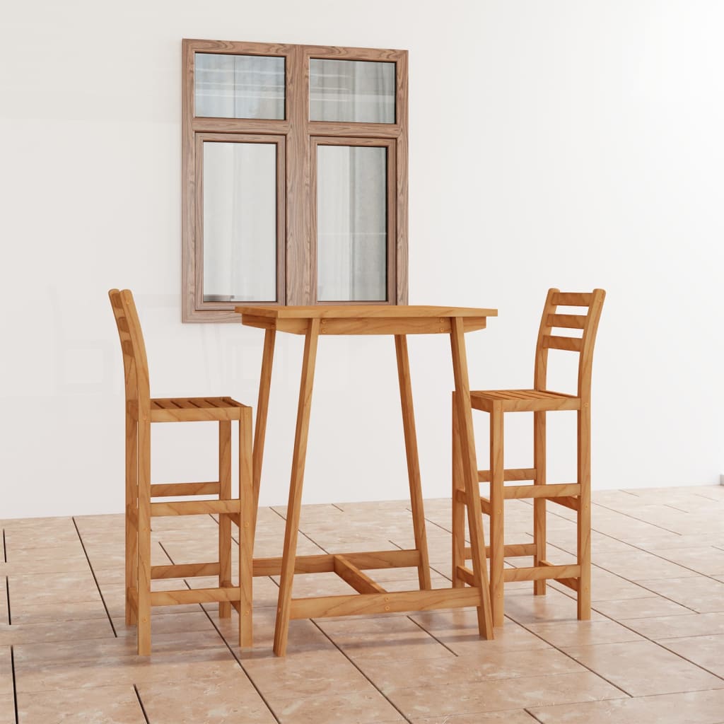 vidaXL Set bar de exterior ,3 piese , lemn masiv de acacia