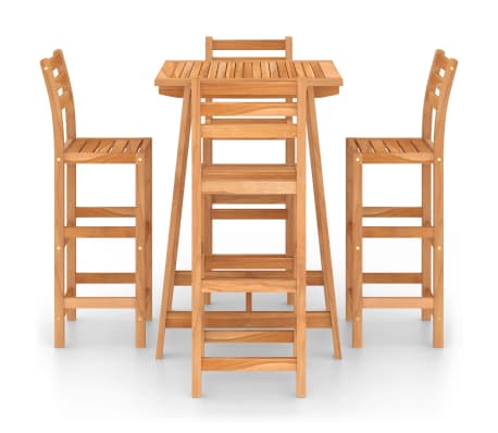 Set relax 5 posti in legno teak con cuscini grigio scuro - Cairo