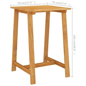 5dílný zahradní barový set masivní akáciové dřevo - obrázek 12
