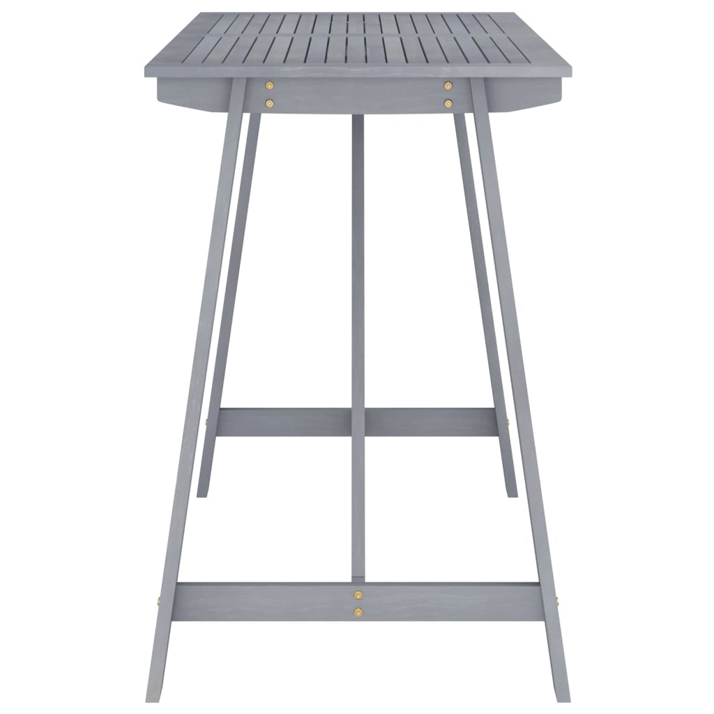 Ensemble De Bar D'extérieur 5 Pcs Gris Bois D'acacia Massif VidaXL 17 width=274