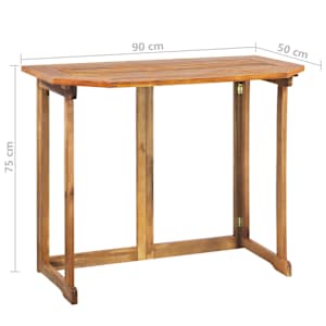 4dílný bistro set masivní akáciové dřevo - obrázek 10