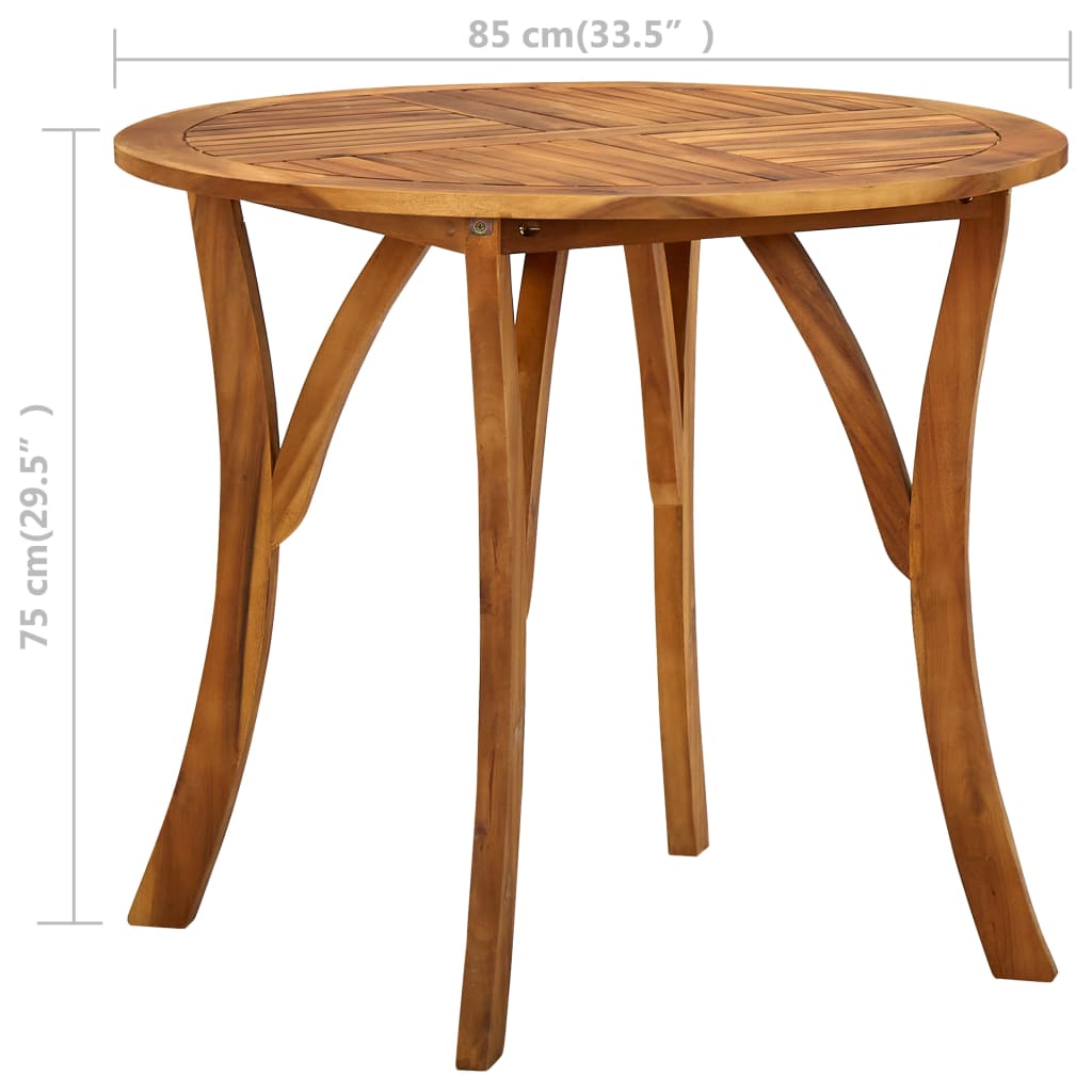 Set mobilier de grădină, 5 piese, lemn masiv de acacia