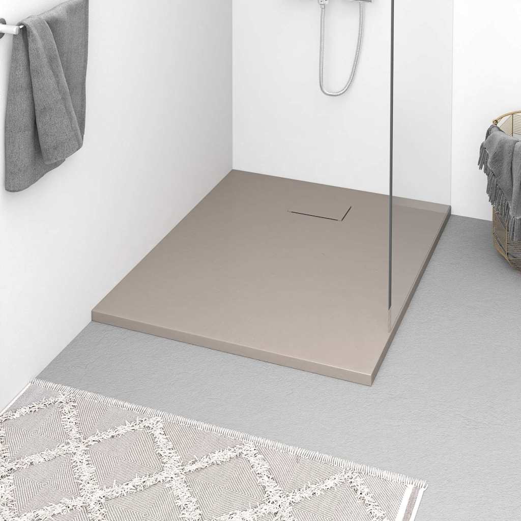 vidaXL Duschkar SMC brun 100x80 cm