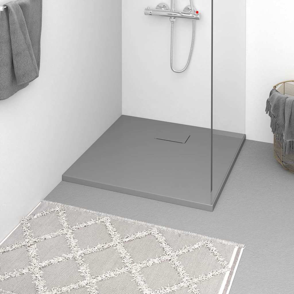 vidaXL Duschkar SMC grå 80x80 cm