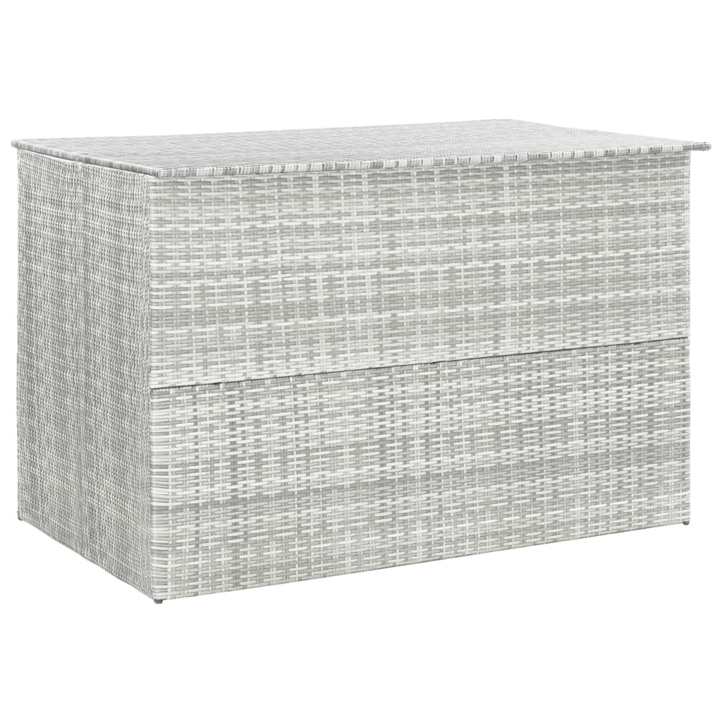 Photos - Garden Furniture VidaXL Patio Storage Box Light Gray 59.1"x39.4"x39.4" Poly Rattan 