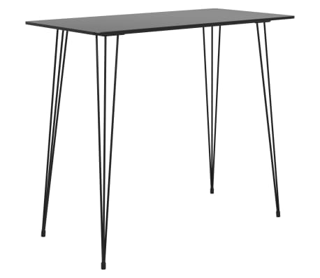 vidaXL Baro baldų komplektas, 3 dalių, juodos spalvos (248143+281527)