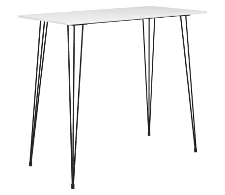 vidaXL Baro baldų komplektas, 5 dalių, baltos spalvos (248144+281528)