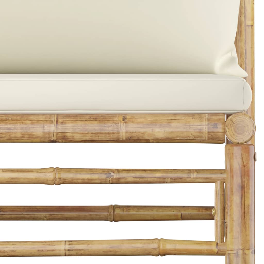Sodo komplektas su kreminėmis pagalvėmis, 6 dalių, bambukas | Stepinfit