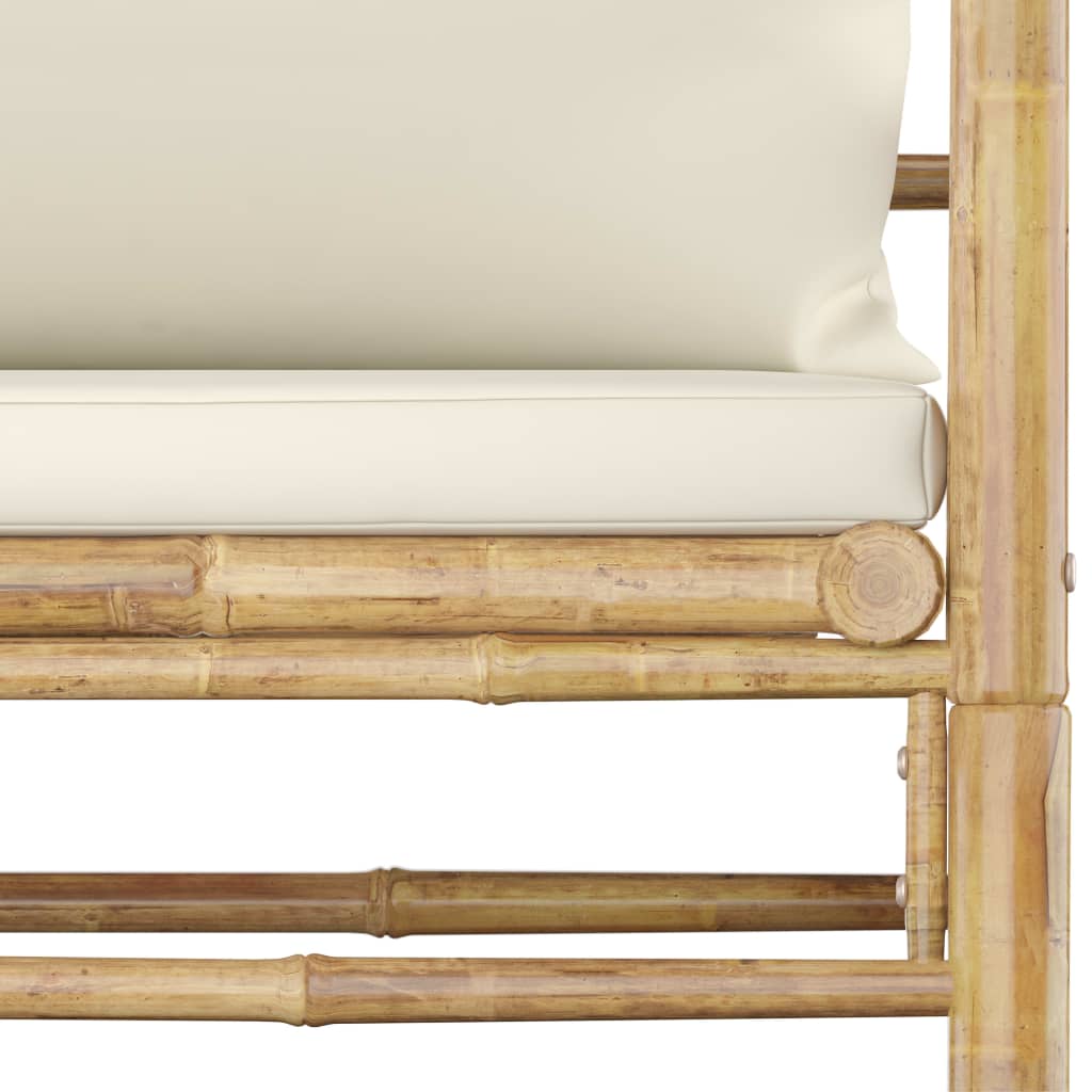 Sodo komplektas su kreminėmis pagalvėmis, 5 dalių, bambukas | Stepinfit