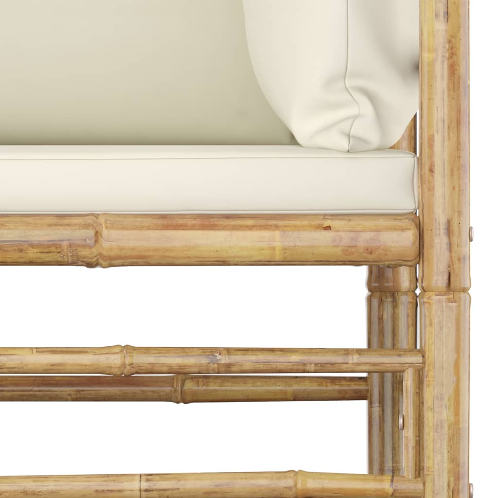 Sodo komplektas su kreminėmis pagalvėmis, 8 dalių, bambukas | Stepinfit