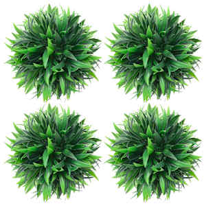 Umetni pušpani okrogli 4 kosi 15 cm