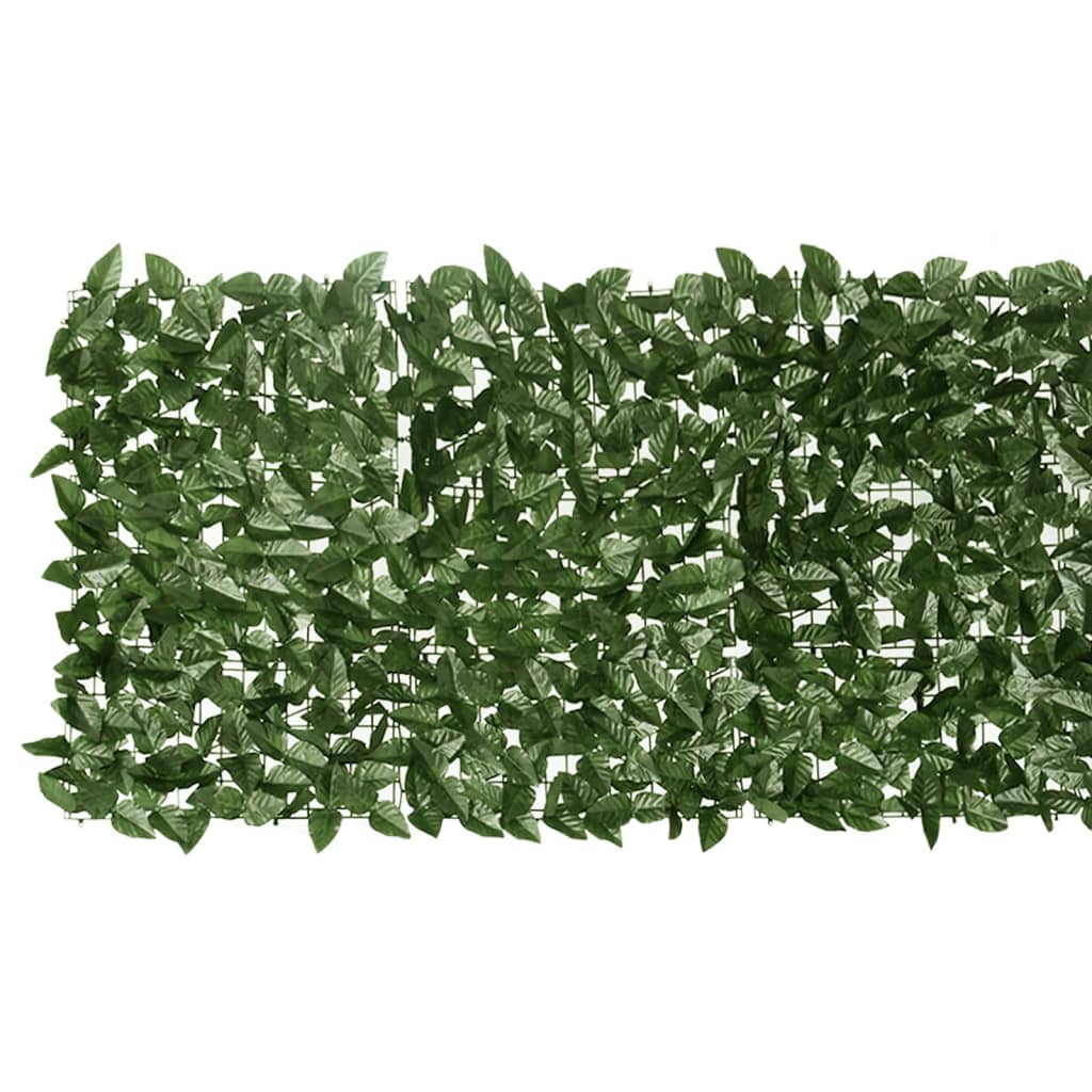 Balkon-Sichtschutz mit Dunkelgrünen Blättern 400×75 cm kaufen