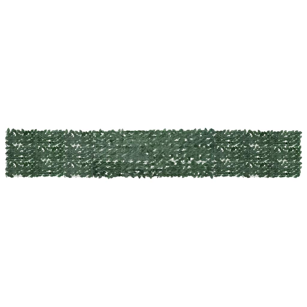 vidaXL Paravan de balcon, frunze verde închis, 500x75 cm