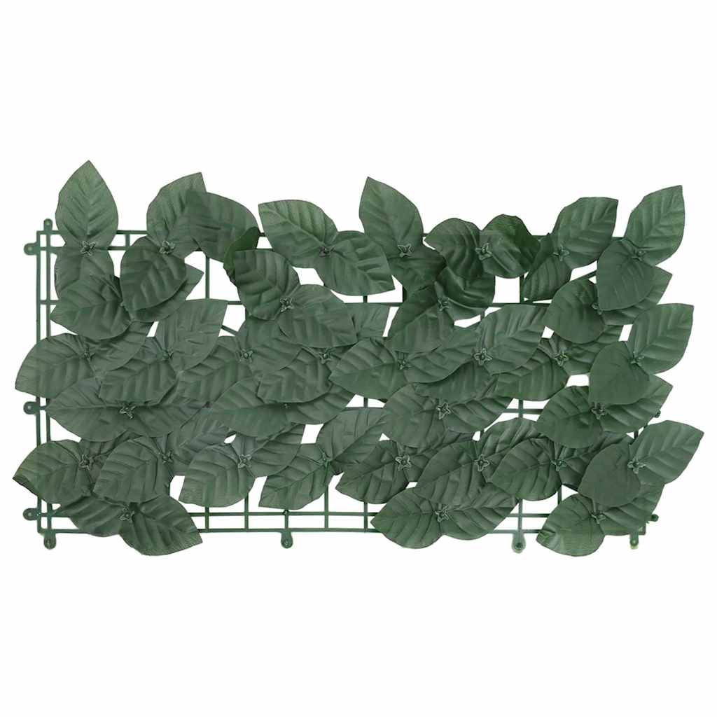 vidaXL Balkonscherm met donkergroene bladeren 500x75 cm afbeelding