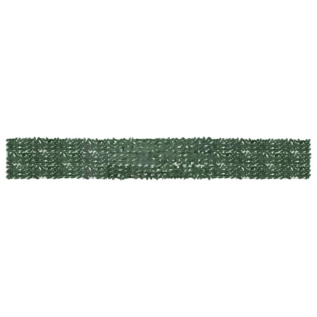 vidaXL Balkónová zástěna s tmavě zelenými listy 600 x 75 cm