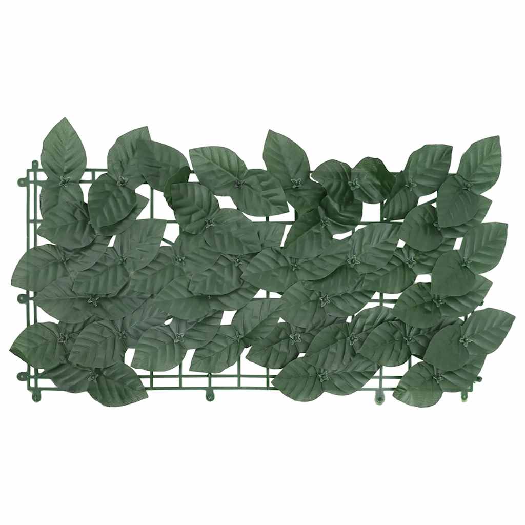 vidaXL sötétzöld leveles erkélyparaván 600 x 75 cm