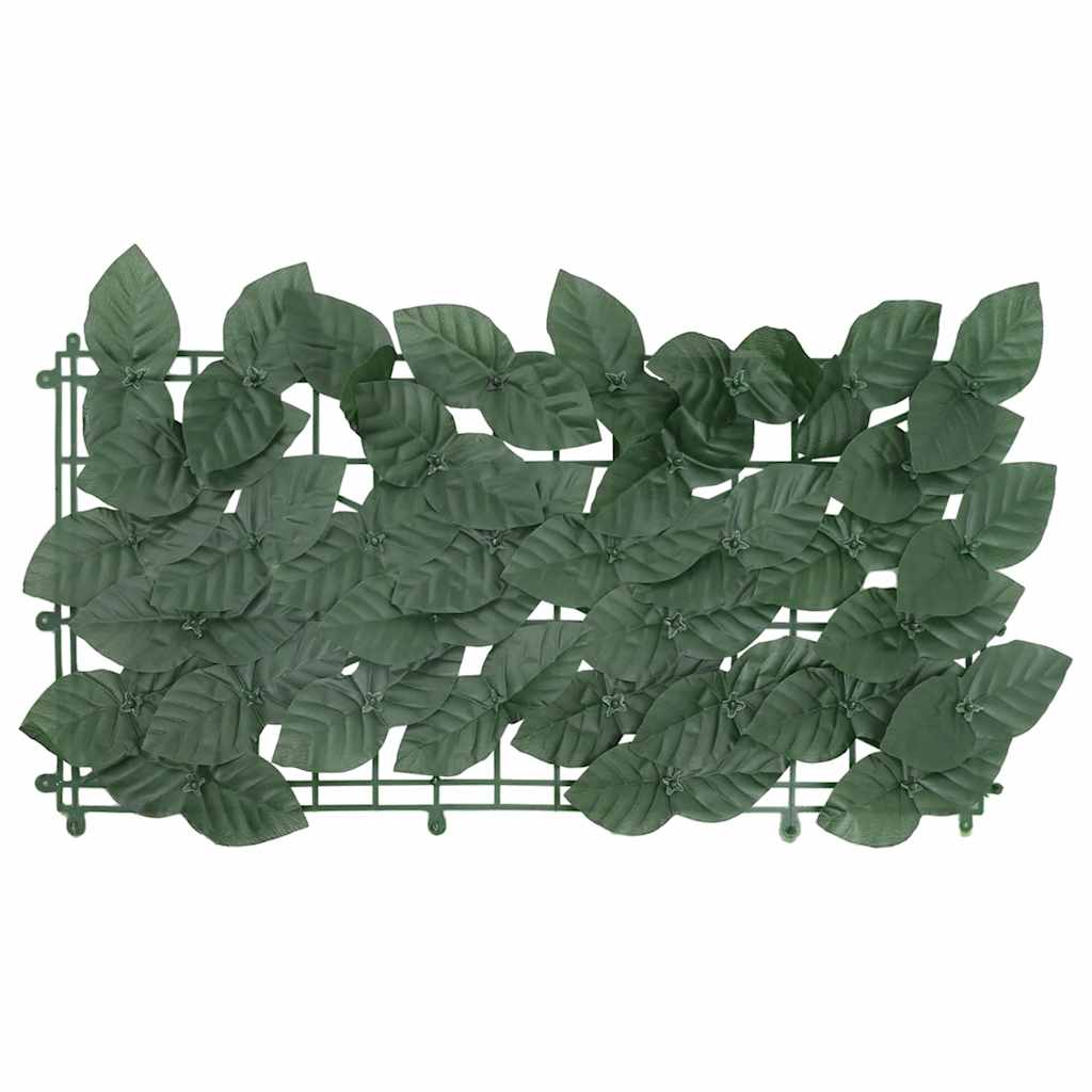 vidaXL sötétzöld leveles erkélyparaván 400 x 100 cm