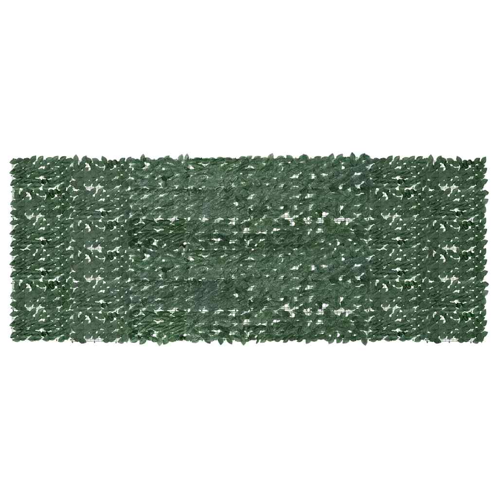 vidaXL Balkónová zástěna s tmavě zelenými listy 400 x 150 cm