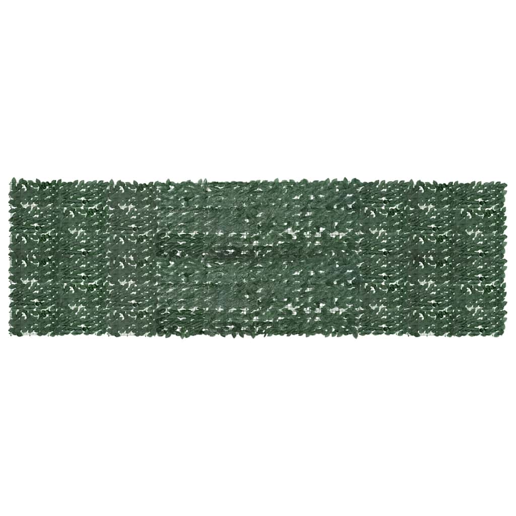 vidaXL Balkónová zástěna s tmavě zelenými listy 500 x 150 cm