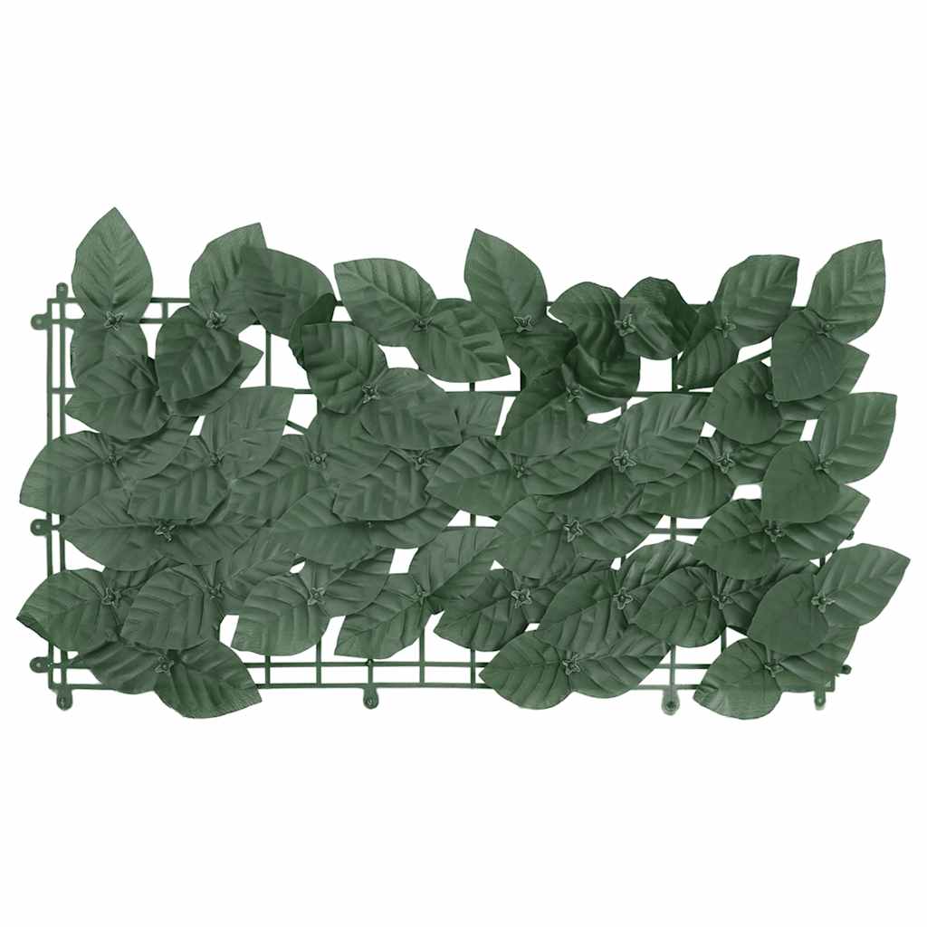 vidaXL sötétzöld leveles erkélyparaván 500 x 150 cm
