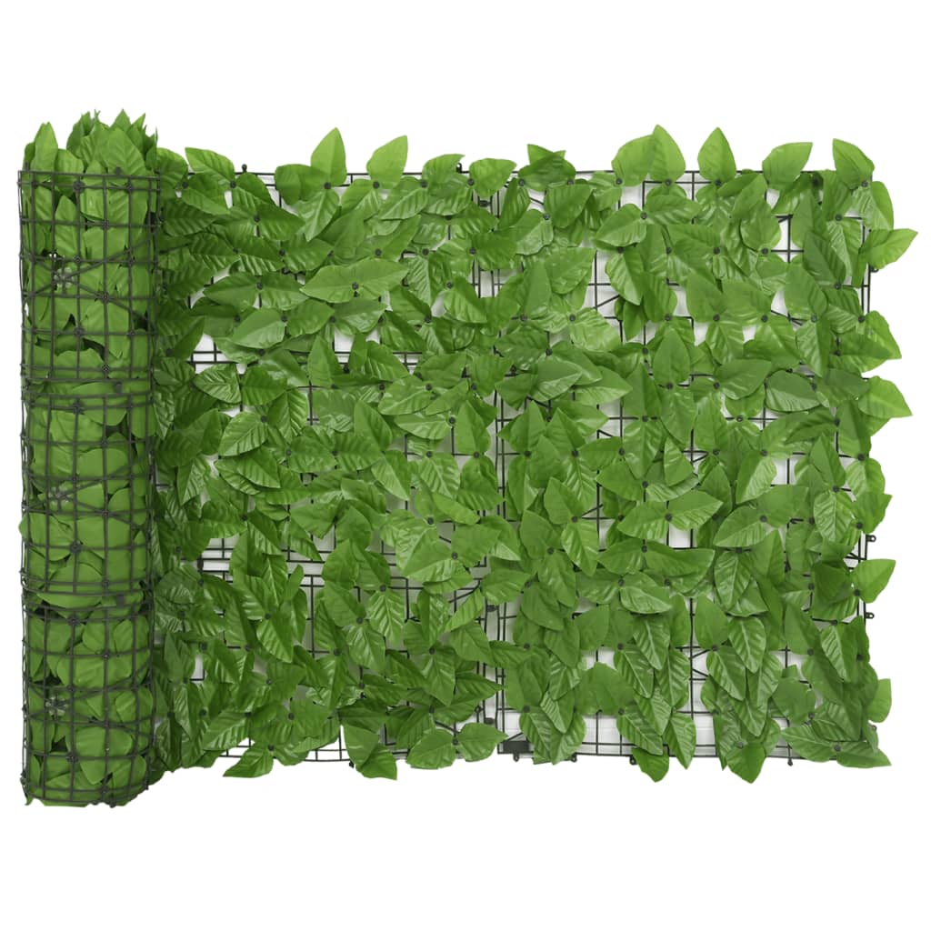 Balkon-Sichtschutz mit Grünen Blättern 300×75 cm