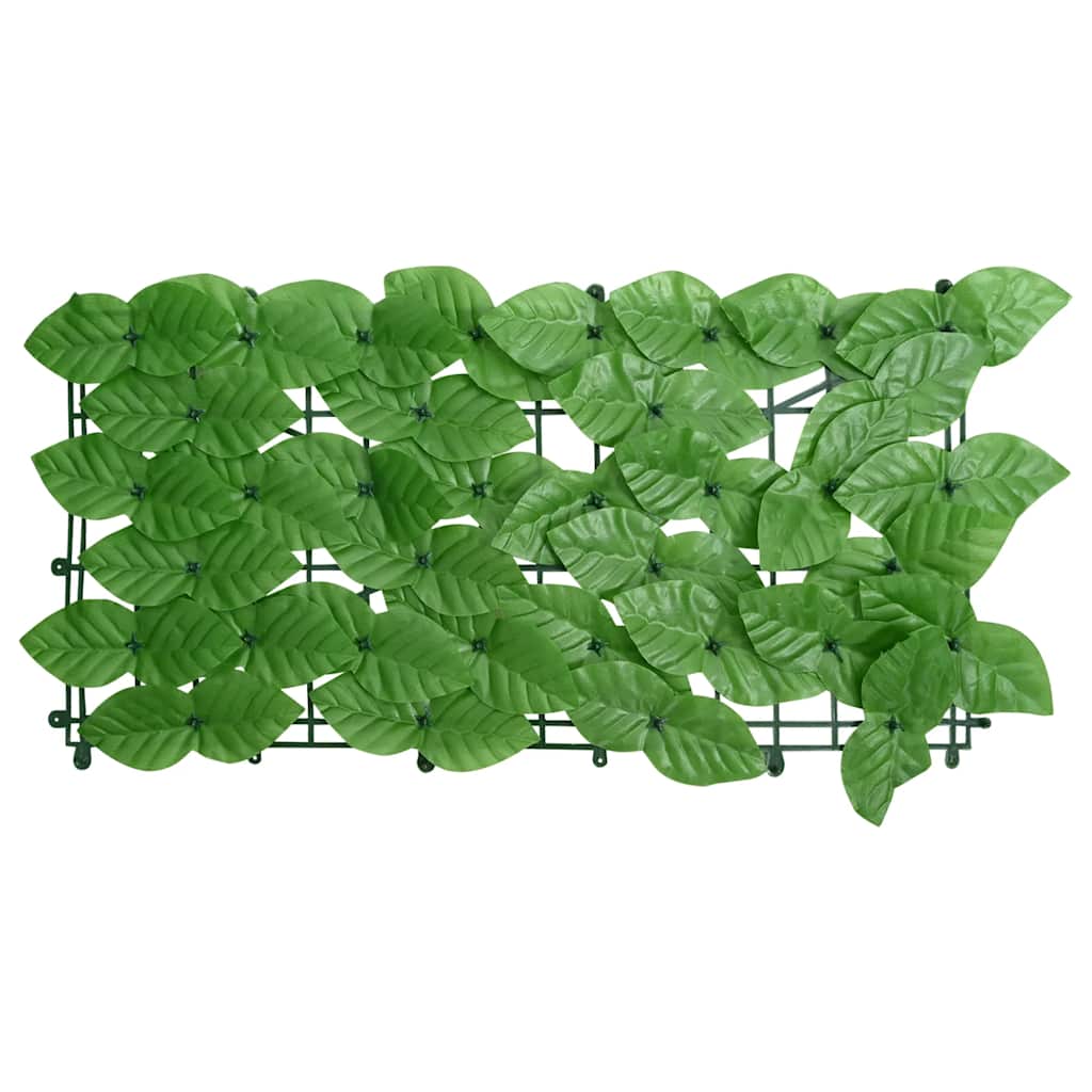 vidaXL Balkonscherm met groene bladeren 400x75 cm afbeelding