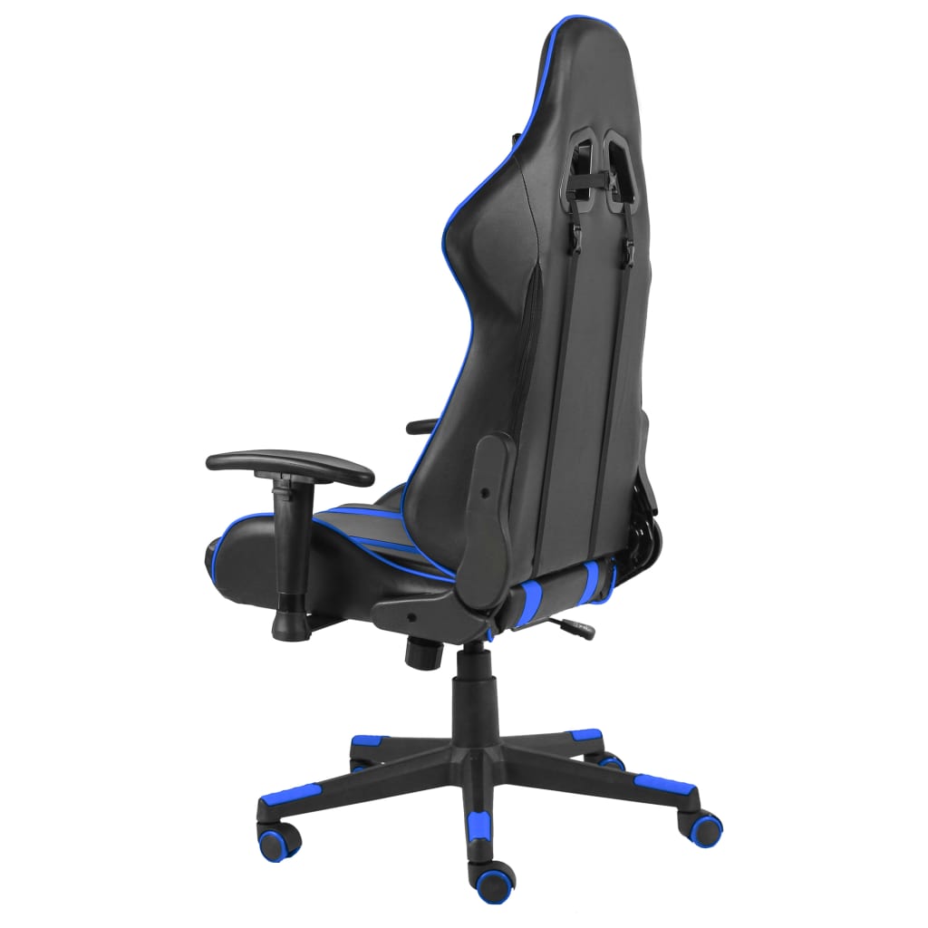 Kék PVC forgó gamer szék 