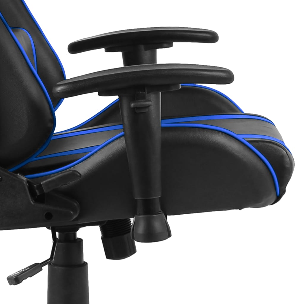 Kék PVC forgó gamer szék 