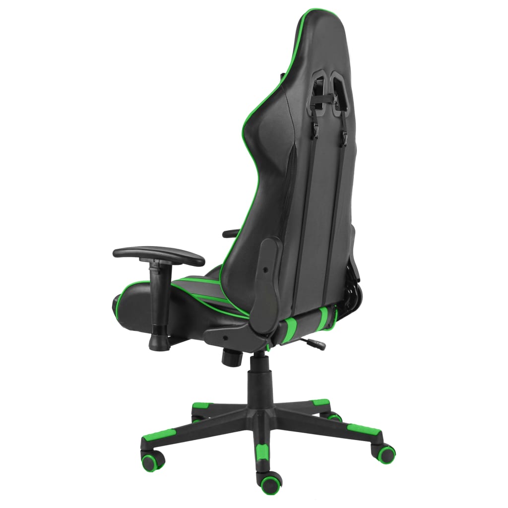 Zöld PVC forgó gamer szék 