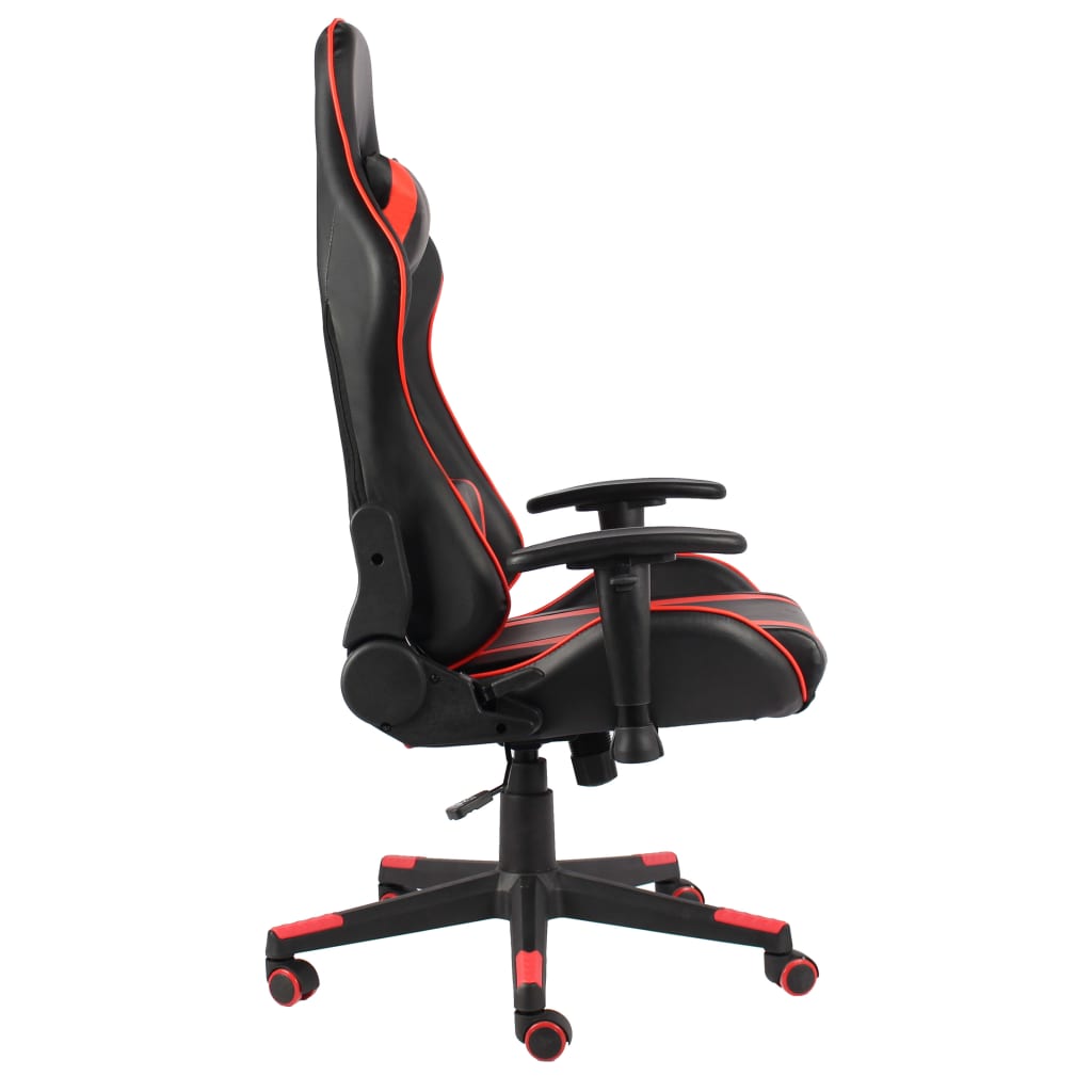 Piros PVC forgó gamer szék 