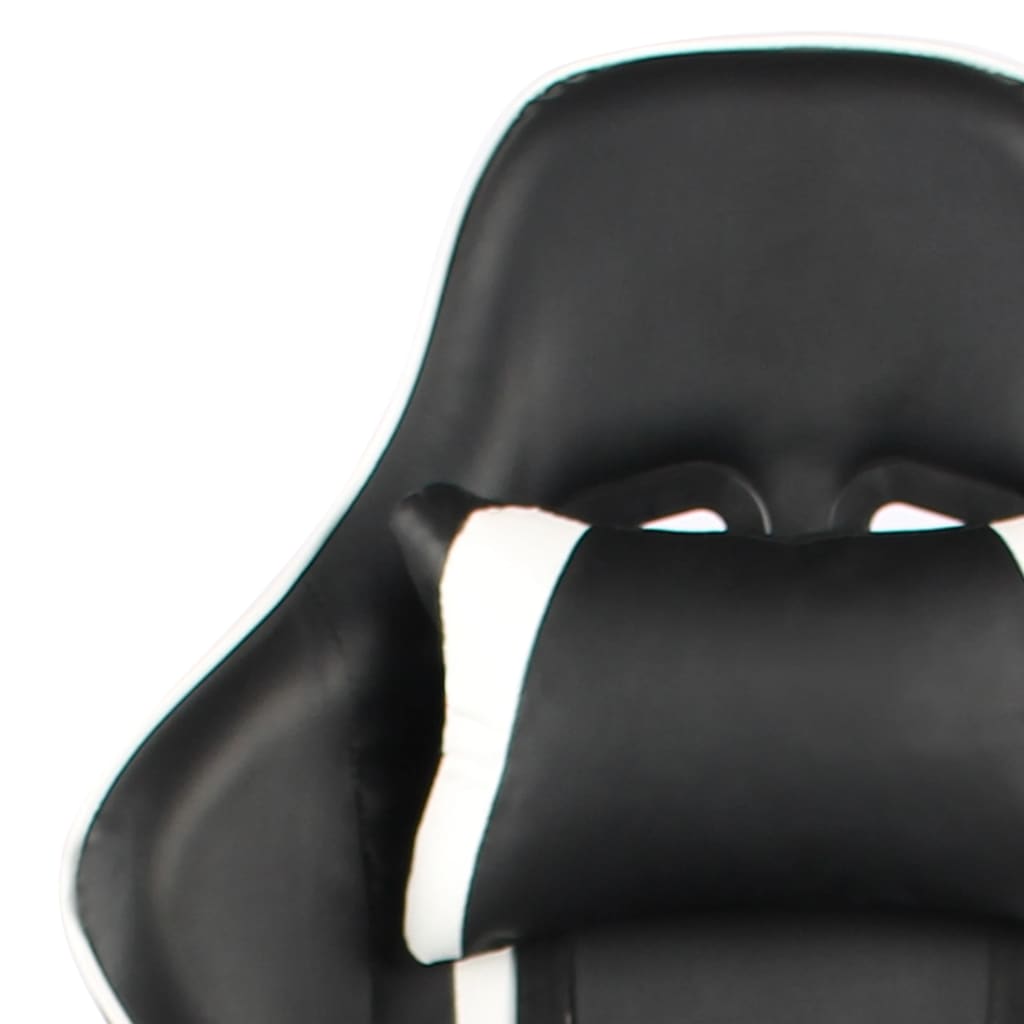 Fehér PVC forgó gamer szék 