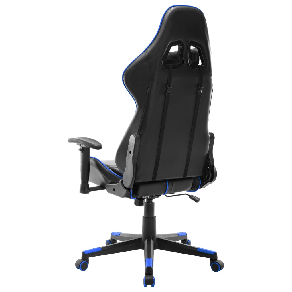 Herní židle černá a modrá umělá kůže